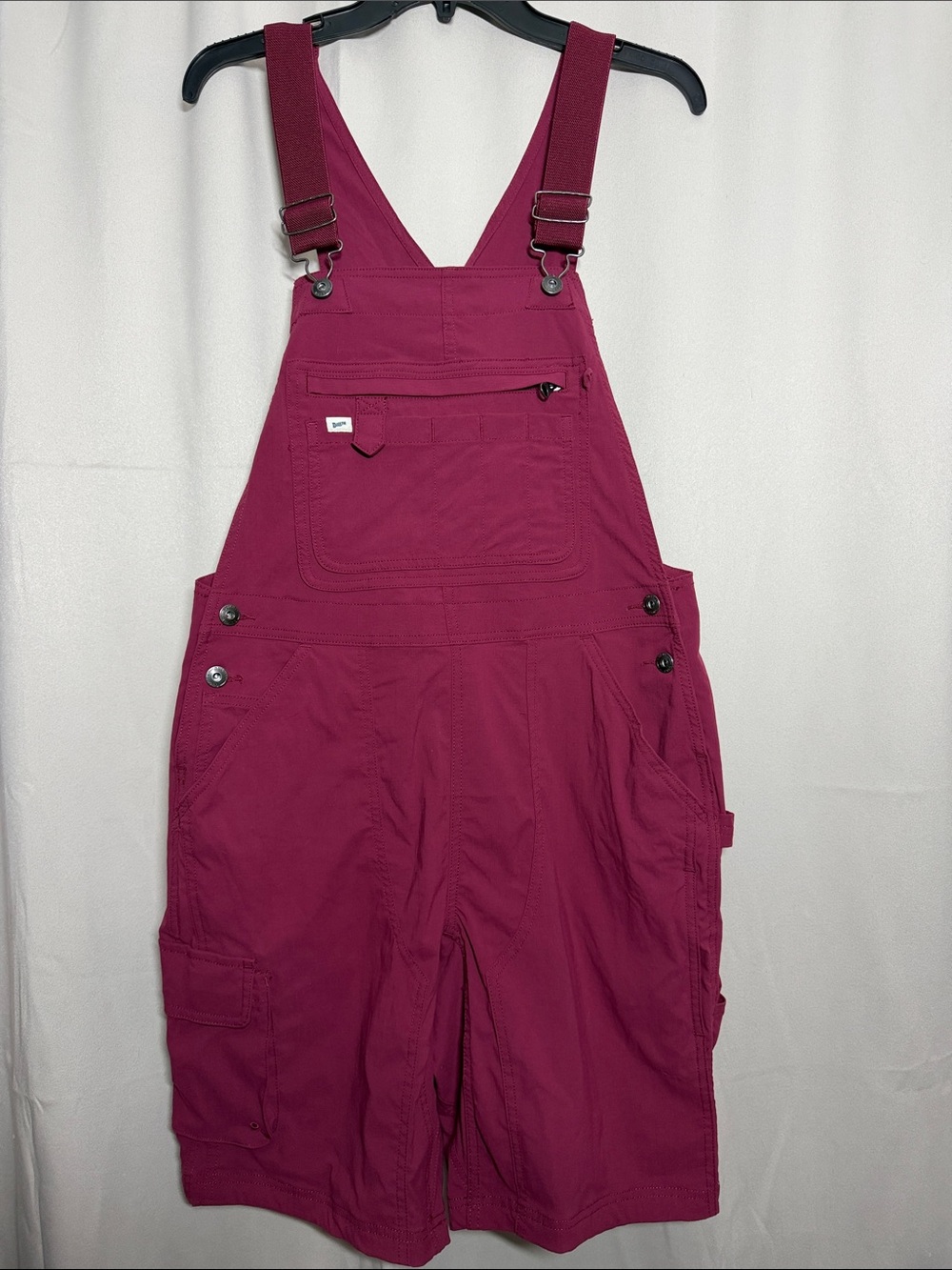 Duluth Trading Overalls Womens Red Heirloom Burgundy Garden Bib Shortalls Small